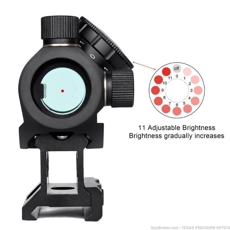 Sniper Micro Red Dot Sight 2MOA 1x25mm Reflex Sight with 1 Inch Riser Mount-img-3