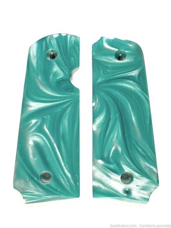  Tiffany Blue Pearl Rock Island 380 1911 Grips-img-0