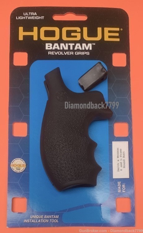 HOGUE 62000 BANTAM Rubber Grip for Smith & Wesson K & L frame-img-0