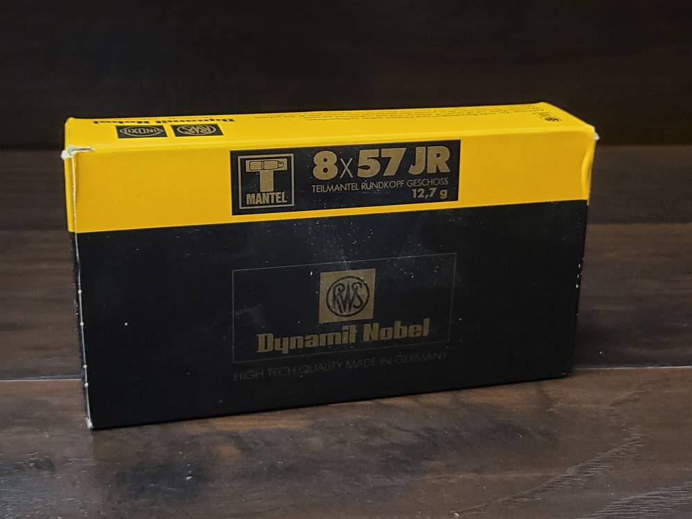 20 Rounds of RWS 8x57 JR 196gr. Mantel Soft Point Round Nose Rifle Ammo-img-0