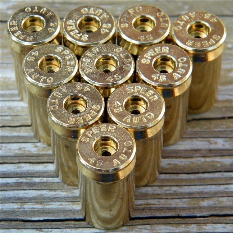 200 pc Speer 45 Auto ACP Brass Clean Decapped SPP-img-0