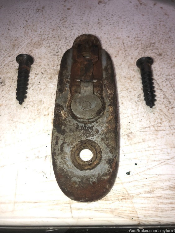 BRITISH #4 ENFIELD GRAY BUTT PLATE -img-1