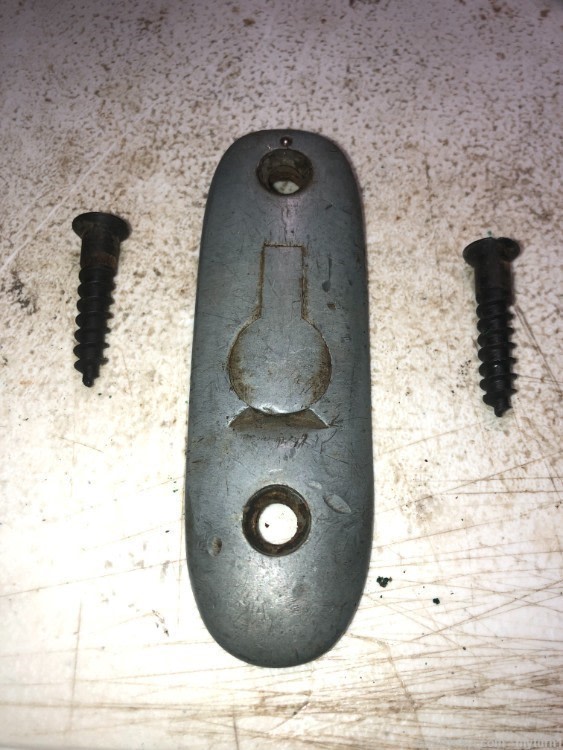 BRITISH #4 ENFIELD GRAY BUTT PLATE -img-0