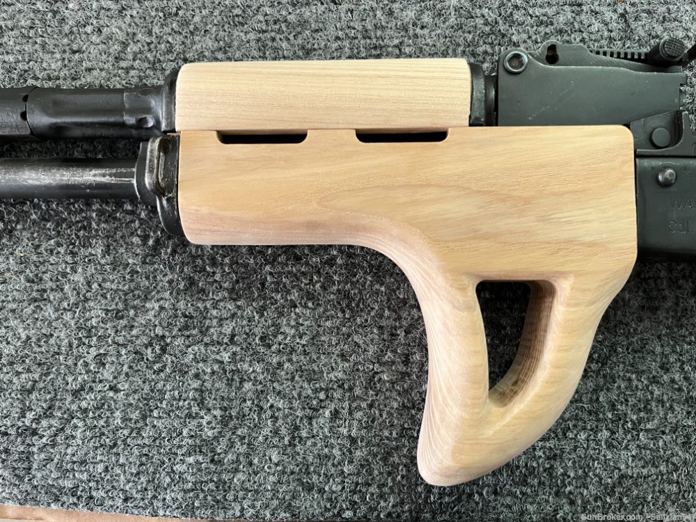 Custom Skeletonized Rear Fin Style AKM Wood Hand Guard Set AK47 WASR SAM7-img-2