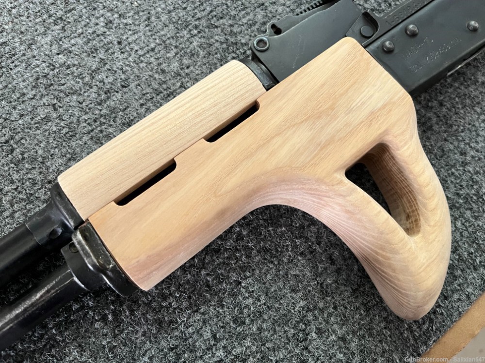 Custom Skeletonized Rear Fin Style AKM Wood Hand Guard Set AK47 WASR SAM7-img-5