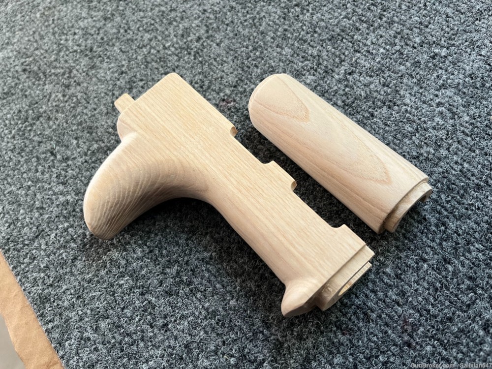 Custom Rear Fin Style AKM Wood Hand Guard Set AK47 WASR MAK90 SAM7-img-6
