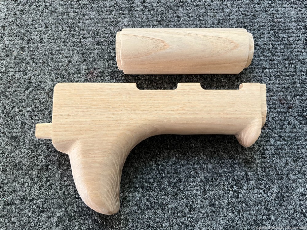 Custom Rear Fin Style AKM Wood Hand Guard Set AK47 WASR MAK90 SAM7-img-0