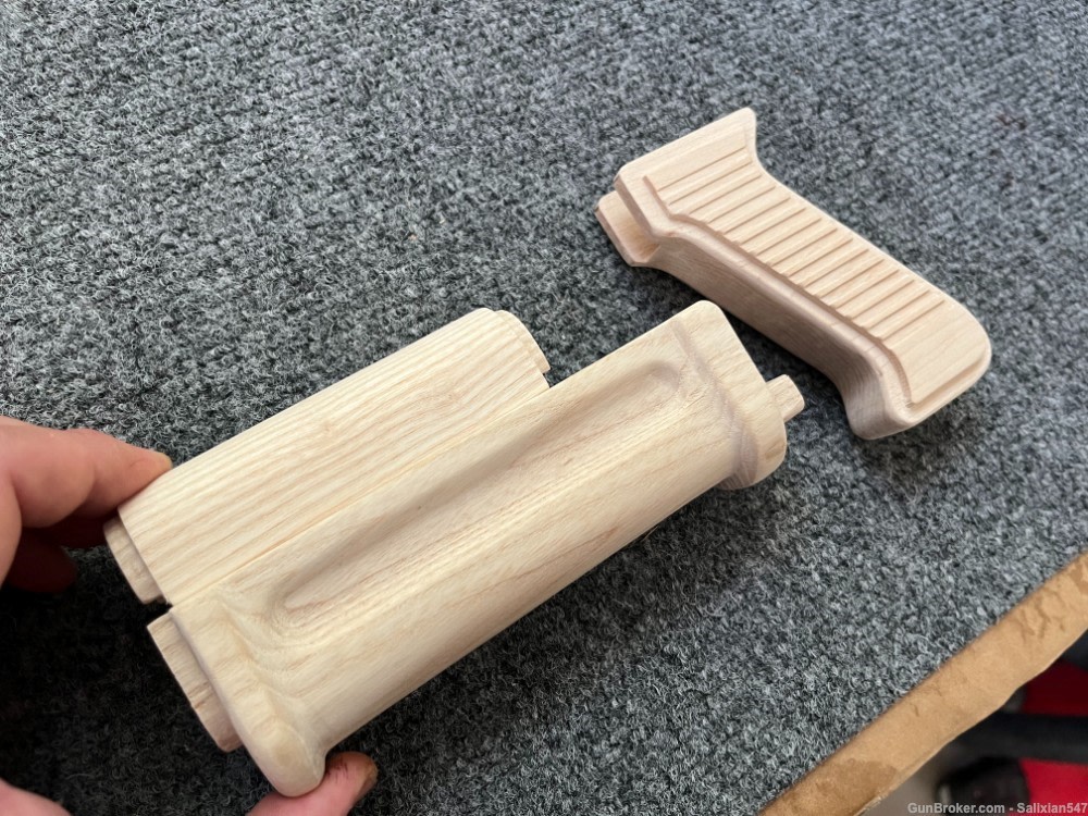 Custom MP5 Style AKM Wood Hand Guard Set AK47 WASR MAK90 SAM7-img-5