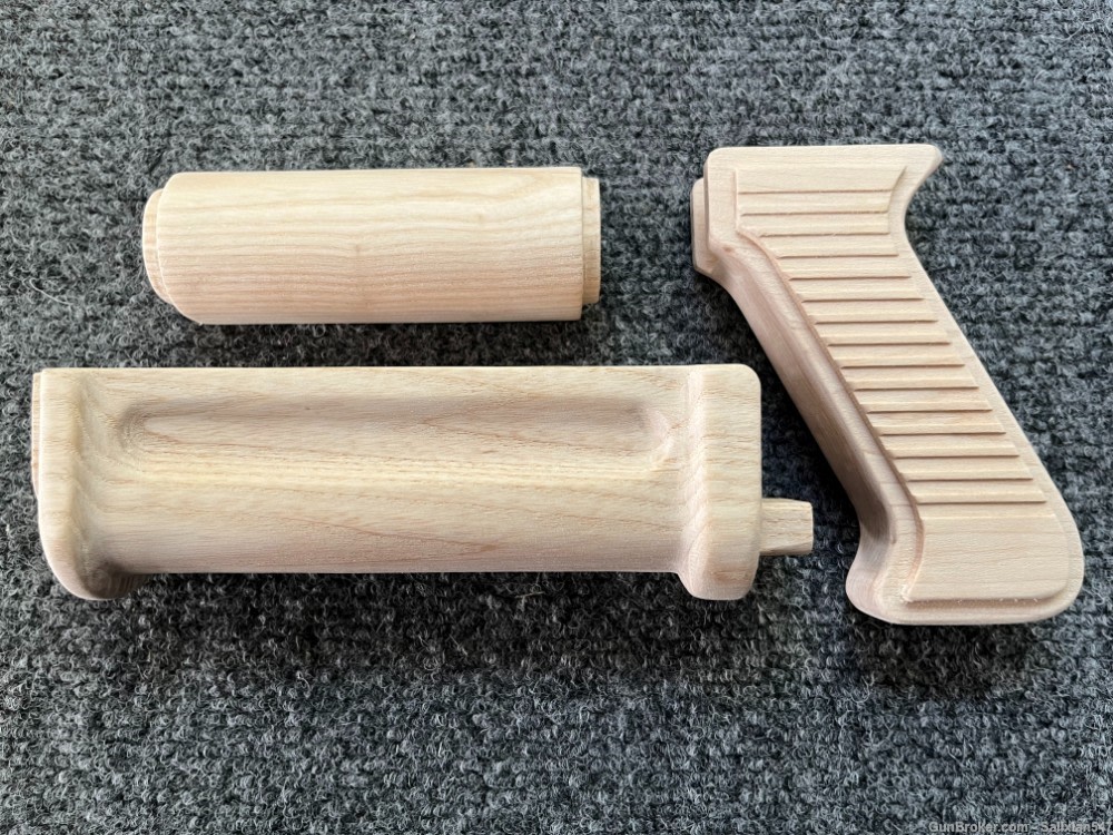 Custom MP5 Style AKM Wood Hand Guard Set AK47 WASR MAK90 SAM7-img-2