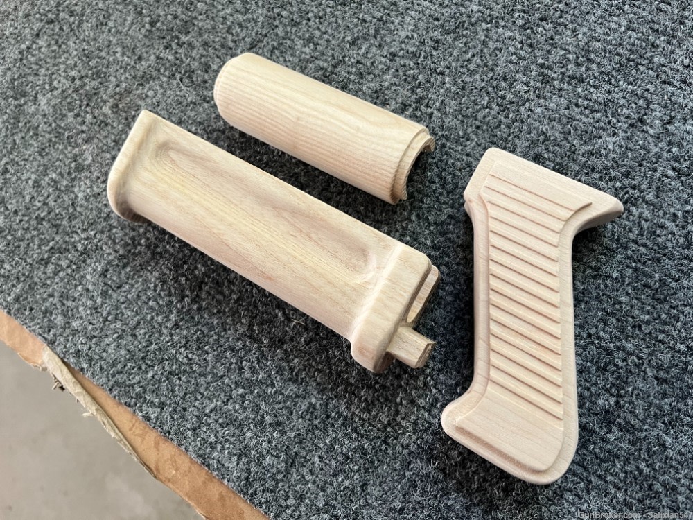 Custom MP5 Style AKM Wood Hand Guard Set AK47 WASR MAK90 SAM7-img-4