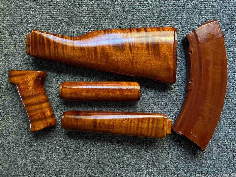 Zastava M70 ZPAP Bakelite Orange 4piece Wood Stock set-img-0