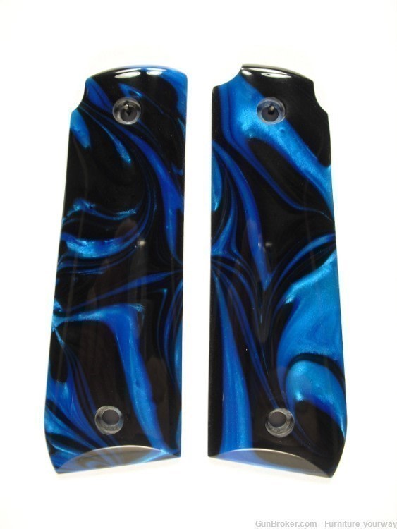 Blue & Black Pearl Ruger Mark IV 22/45 Grips-img-1