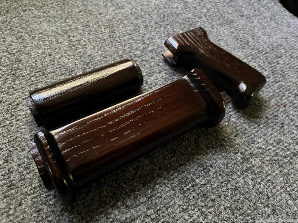 Custom MP5 Style AKM Wood Hand Guard + Pistol Grip Set AK47 WASR MAK90 SAM7-img-2