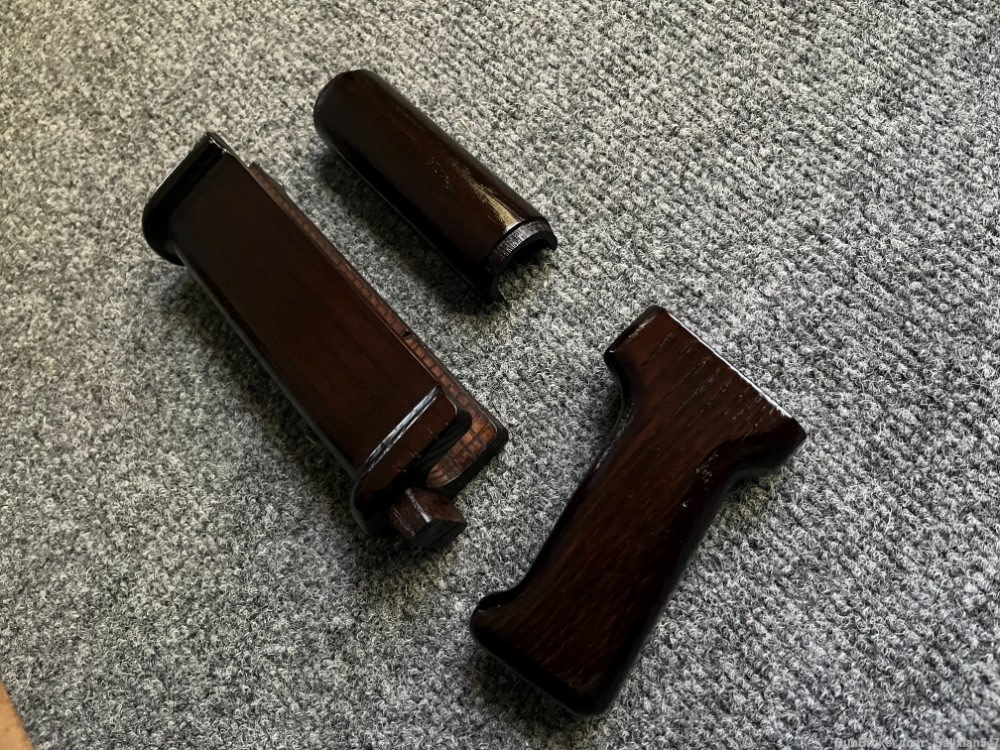 Custom MP5 Style AKM Wood Hand Guard + Pistol Grip Set AK47 WASR MAK90 SAM7-img-6