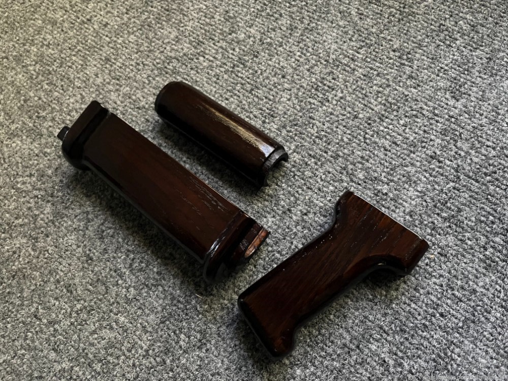 Custom MP5 Style AKM Wood Hand Guard + Pistol Grip Set AK47 WASR MAK90 SAM7-img-12