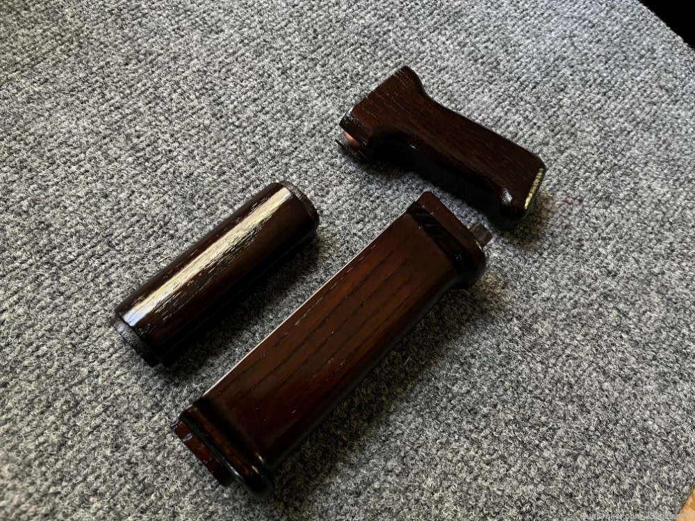 Custom MP5 Style AKM Wood Hand Guard + Pistol Grip Set AK47 WASR MAK90 SAM7-img-7