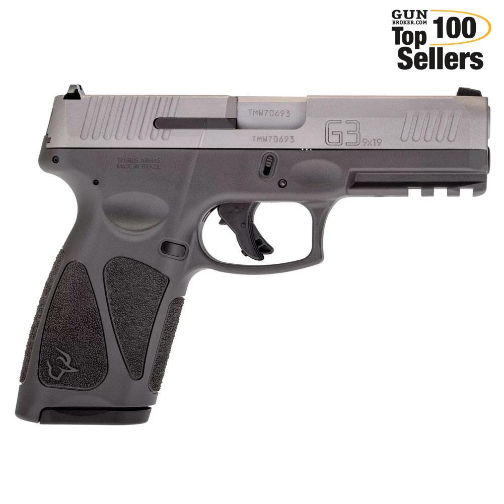 TAURUS G3 9mm Luger 4in 15/17rds Gray/Stainless Steel Pistol (1-G3B949G)-img-0
