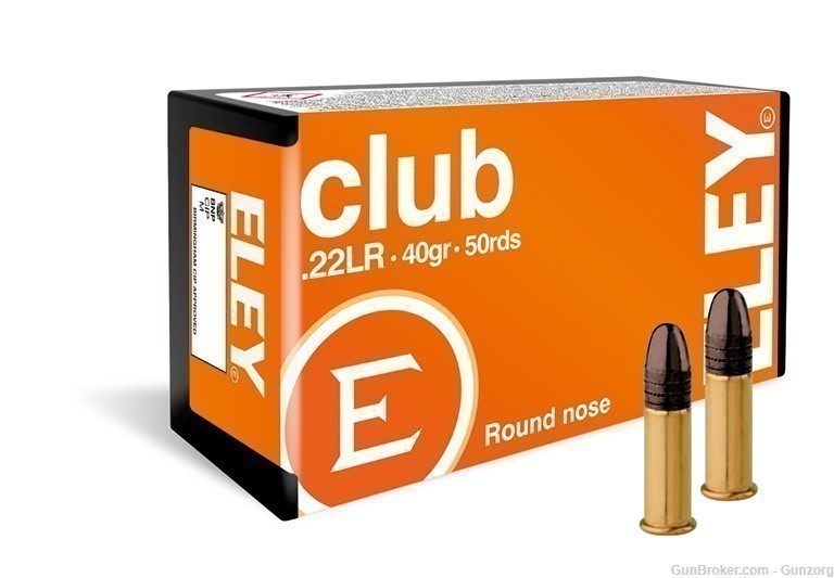 ELEY AMMO CLUB .22LR 40GR. Round Nose 50 Pack Enhanced Performance 02100-img-0