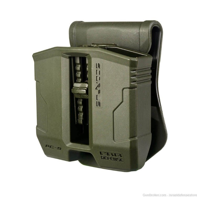 Double Mag Pouch FAB Defense Scorpus fits Glock 10/45 20 degree Swivel Gree-img-0