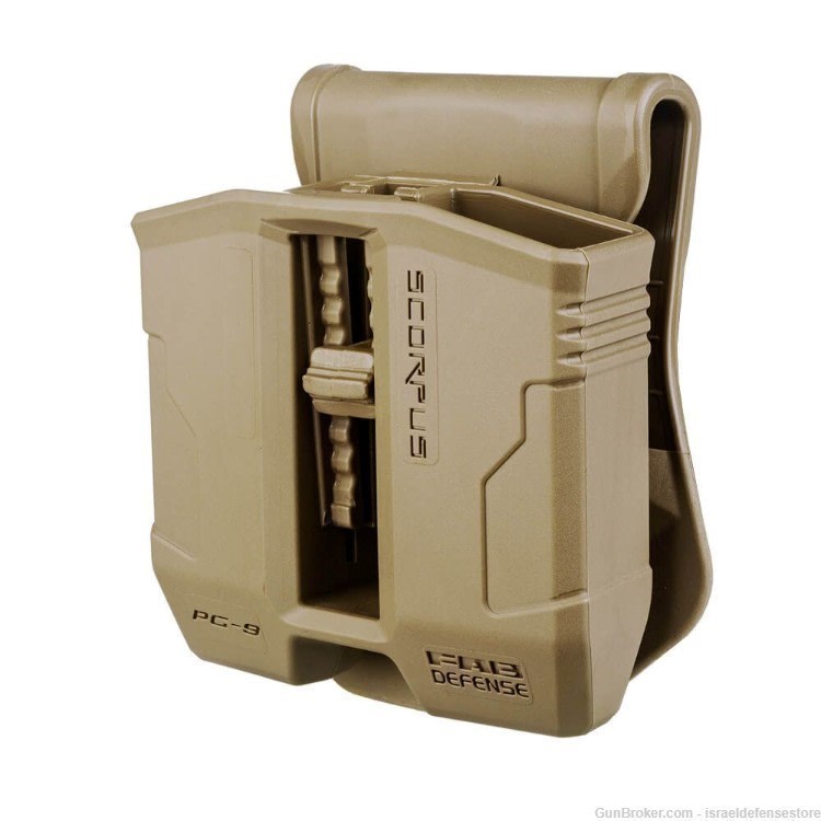 Double Mag Pouch FAB Defense Scorpus fits Glock 9/40 20 degree Swivel Beige-img-0