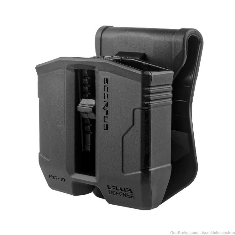Double Mag Pouch FAB Defense Scorpus fits Glock 9/40 20 degree Swivel Black-img-0