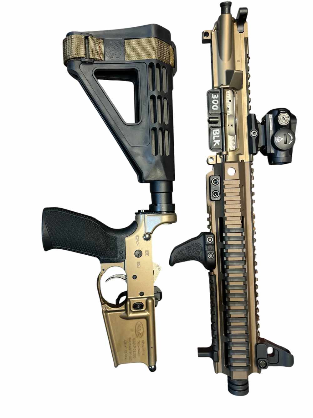 10.5in (300 BLK) Wilson Combat & KAK FDE ANODIZED AR15 Pistol -CWRAY-img-4