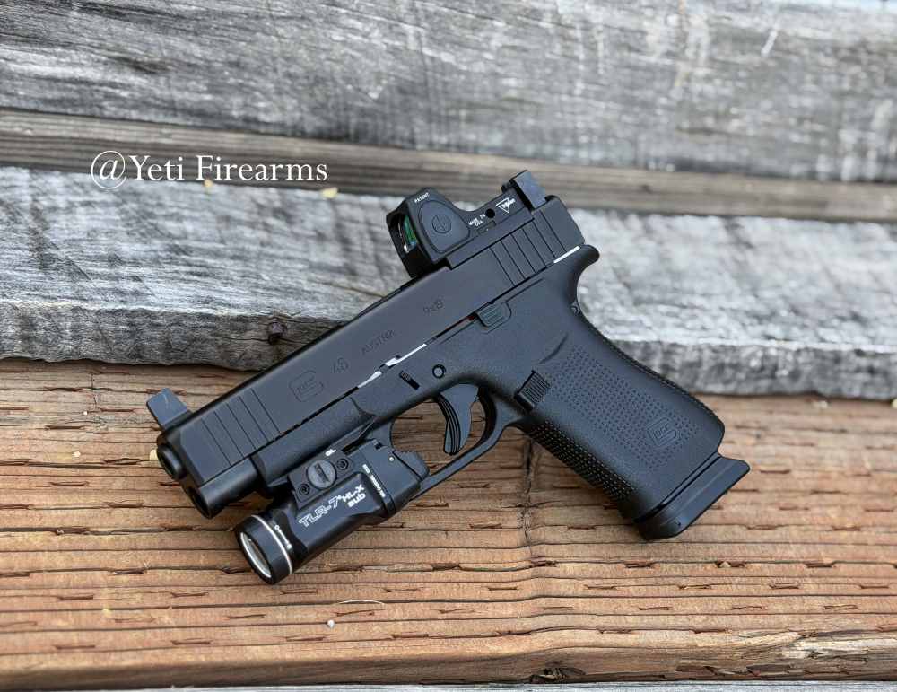 Glock 48 MOS 9mm W/ RMRcc 3.25 MOA CHPWS Tall Sights TLR-7 HL-X 15 Round-img-0