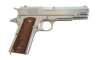Cimarron 1911 A1 45ACP 5" Nickel Pistol - 8 Rounds-img-0