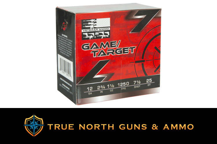 Veteran Ammo Game & Target Load 12 ga. 2.75 in. 1 1/8 oz. 1300 FPS 7.5 Shot-img-0