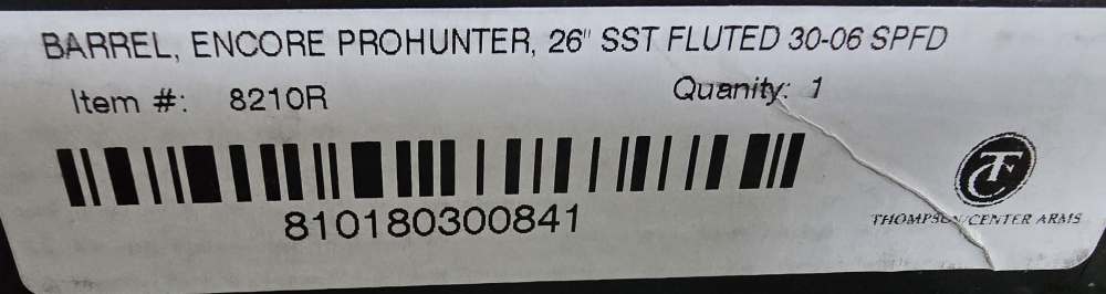 THOMPSON CENTER ENCORE SS 26" 30-06 SPRINGFIELD FLUTED/THREADED BARREL NEW-img-4