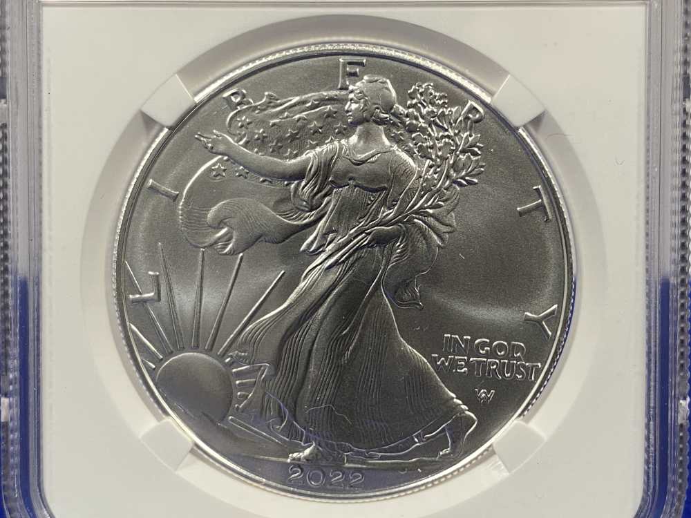 2022 Silver Eagle NGC MS69 *West Point Mint* 1 Troy Ounce .999 FINE SILVER-img-3