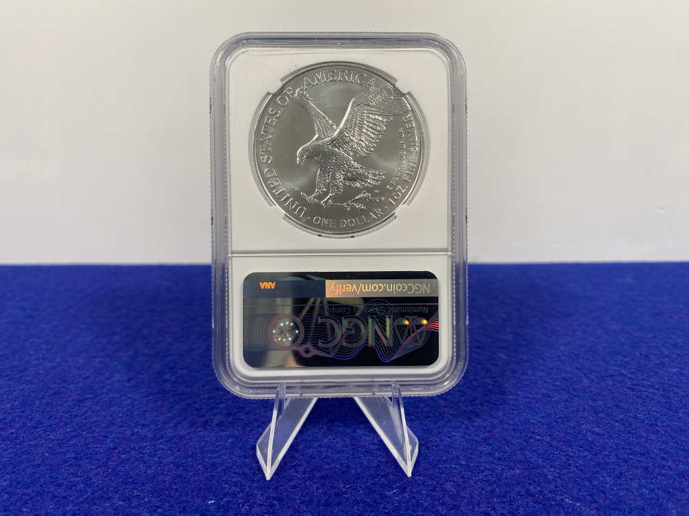2022 Silver Eagle NGC MS69 *West Point Mint* 1 Troy Ounce .999 FINE SILVER-img-4
