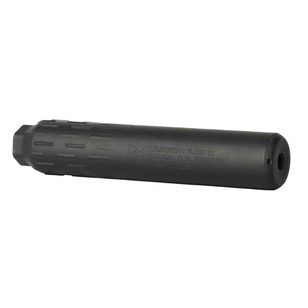 HUXWRX Flow 22 TI .22 LR Flow Through Rimfire Suppressor Black 3076-img-0