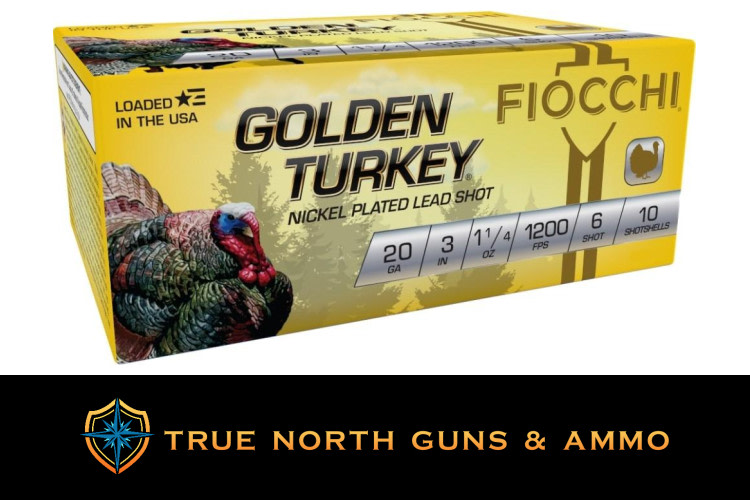 Fiocchi Golden Turkey Shotshells 20ga - #6 Nickel Plated-img-0