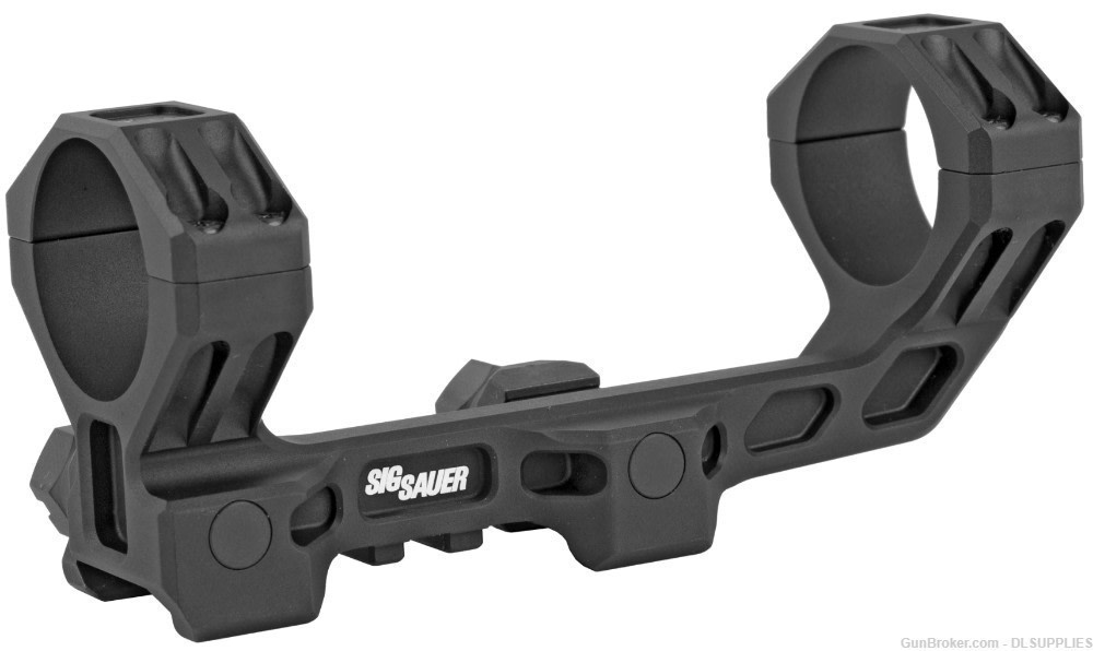 SIG SAUER ALPHA3 SCOPE MOUNT & RING COMBO BLACK ANODIZED 30MM 0-MOA-img-0