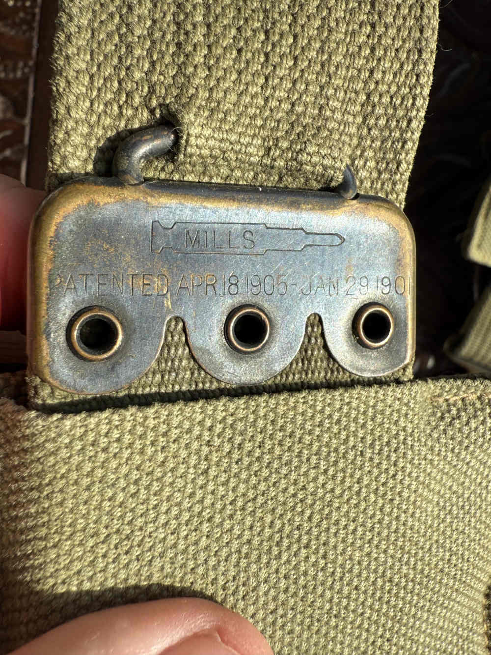 HEADQUARTERS GARRISON BELT 1913 VERY NICE SHAPE COMPLETE-img-10
