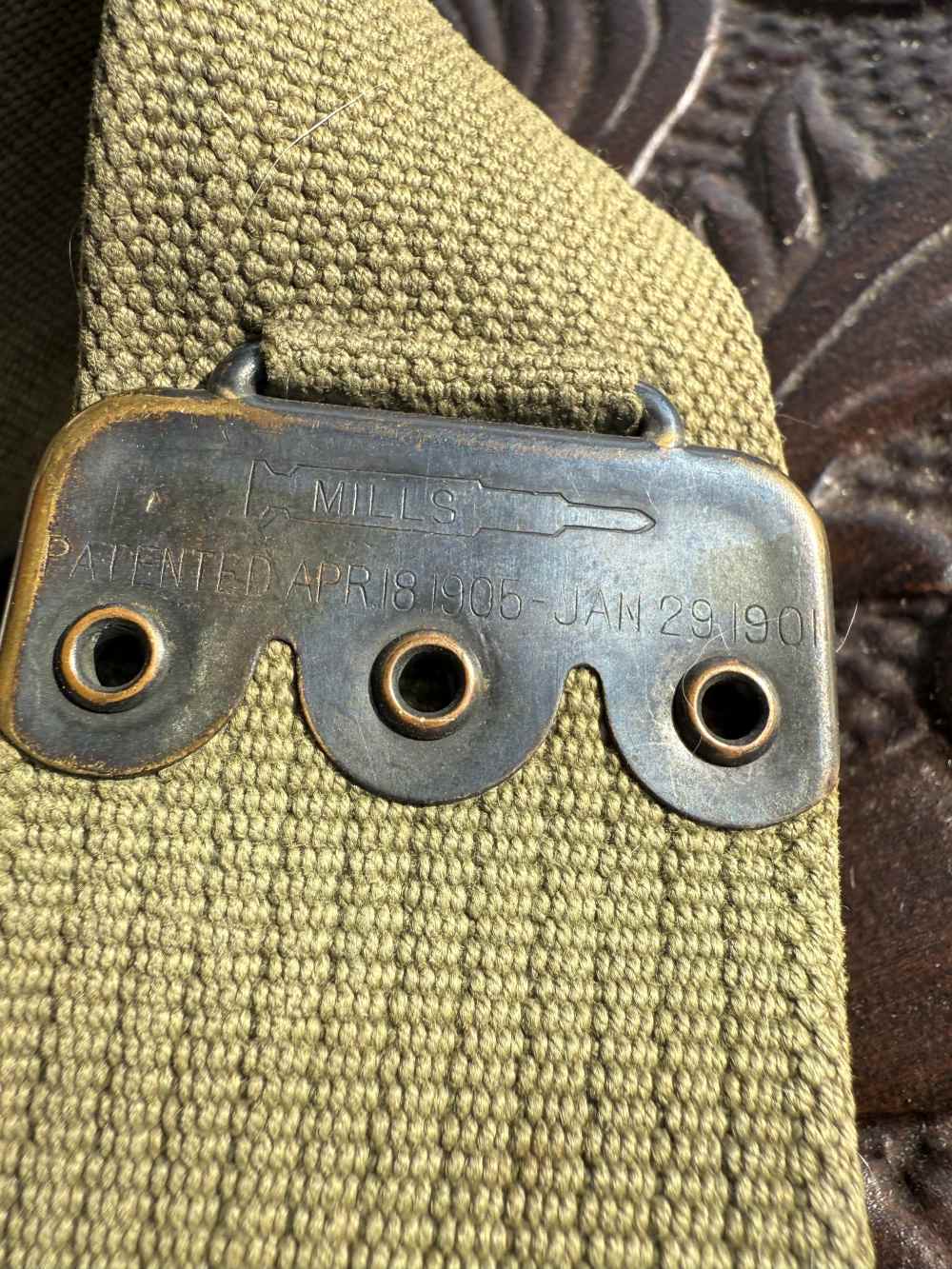 HEADQUARTERS GARRISON BELT 1913 VERY NICE SHAPE COMPLETE-img-9