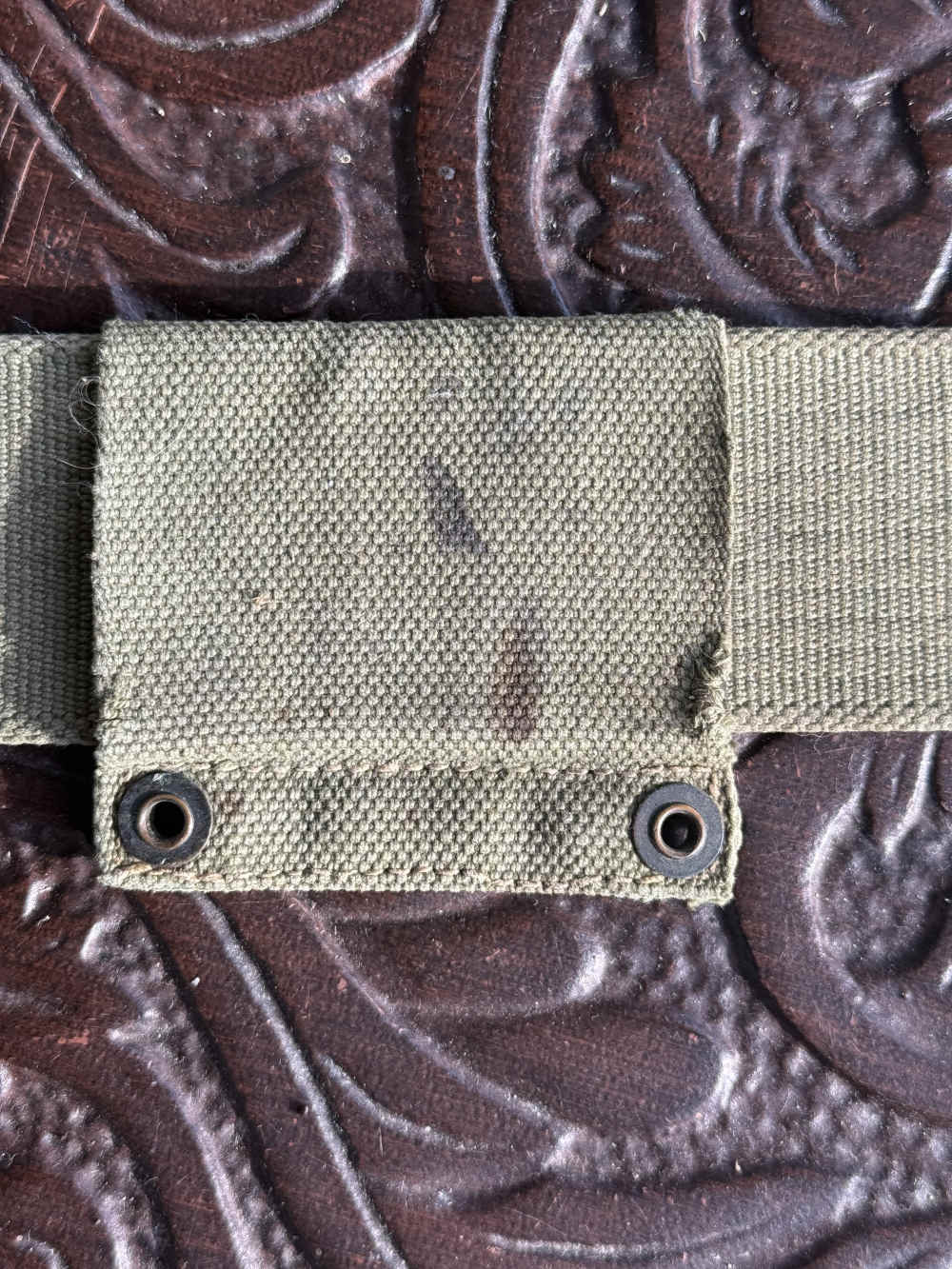 HEADQUARTERS GARRISON BELT 1913 VERY NICE SHAPE COMPLETE-img-5