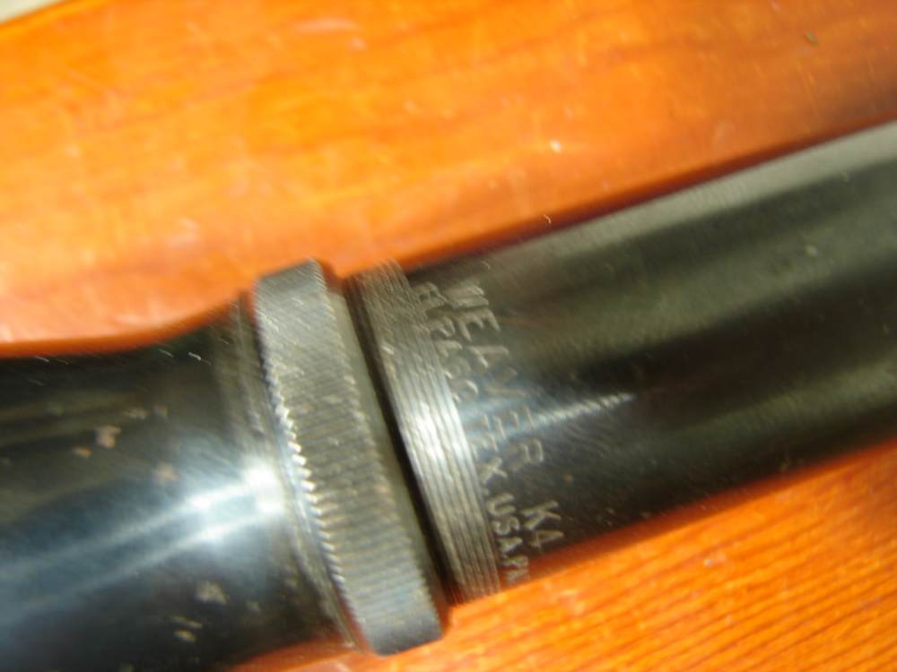 WEAVER K4 MADE IN EL PASO TEX RARE TAPERED POST WITH CROSSHAIR RECTICLE -img-13