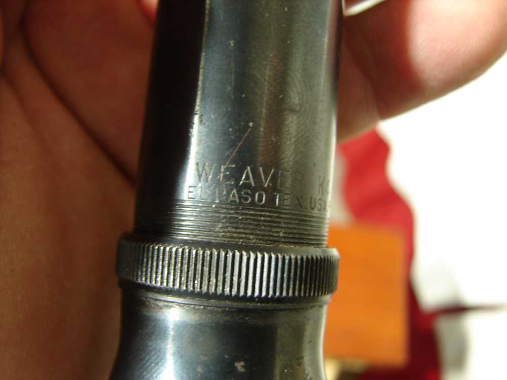 WEAVER K4 MADE IN EL PASO TEX RARE TAPERED POST WITH CROSSHAIR RECTICLE -img-17