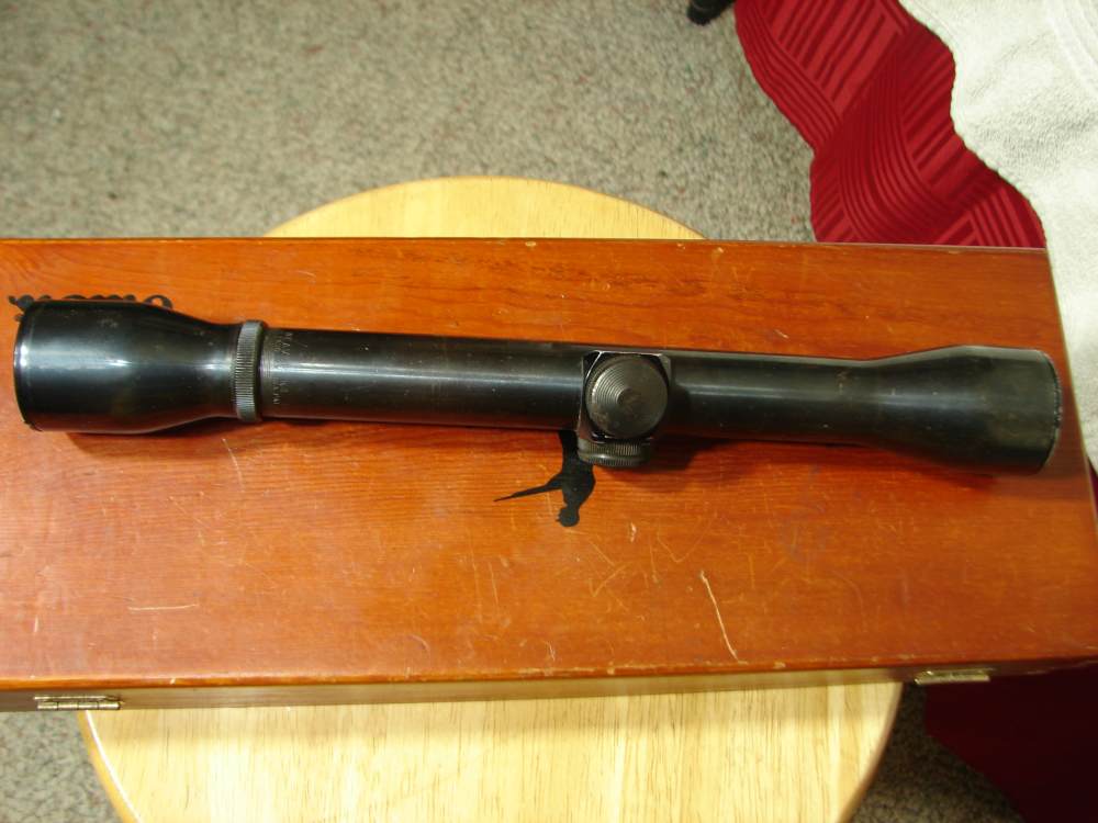 WEAVER K4 MADE IN EL PASO TEX RARE TAPERED POST WITH CROSSHAIR RECTICLE -img-8