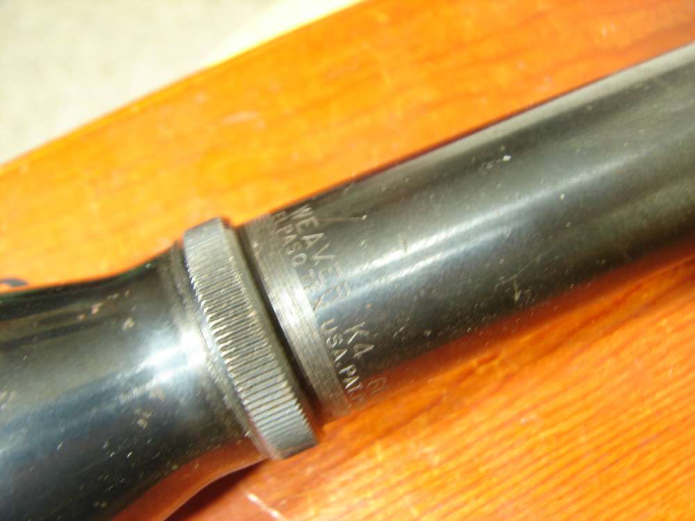 WEAVER K4 MADE IN EL PASO TEX RARE TAPERED POST WITH CROSSHAIR RECTICLE -img-12
