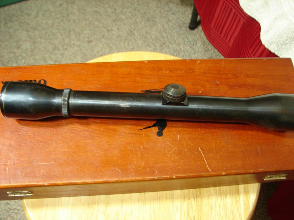 WEAVER K4 MADE IN EL PASO TEX RARE TAPERED POST WITH CROSSHAIR RECTICLE -img-1