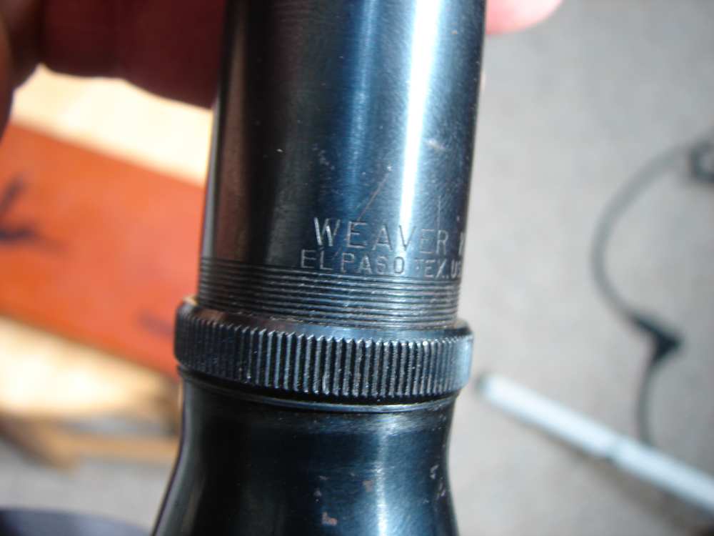 WEAVER K4 MADE IN EL PASO TEX RARE TAPERED POST WITH CROSSHAIR RECTICLE -img-27