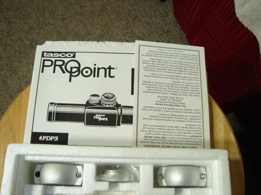PRO POINT 3 BY TASCO RED DOT SIGHT NIB NEVER USED VINTAGE-img-7