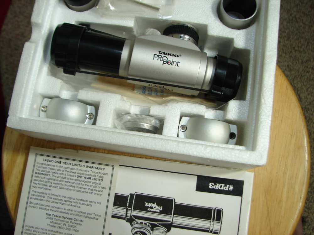 PRO POINT 3 BY TASCO RED DOT SIGHT NIB NEVER USED VINTAGE-img-11