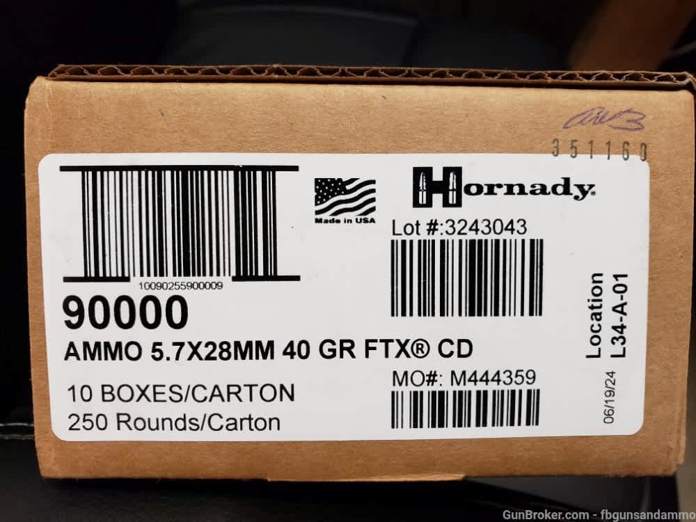 IN STOCK! 250 RDS HORNADY CRITICAL DEFENSE 5.7X28 40 FTX BALLISTIC FLEX TIP-img-1