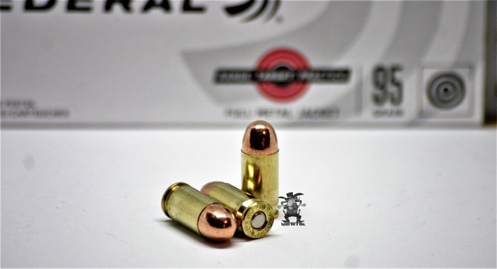 380 auto FEDERAL Brass FMJ 95 GR 380acp Practice + Training 50 RDS Brass-img-2