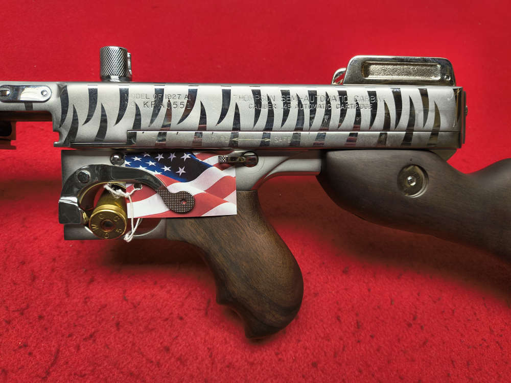 Auto Ordnance Thompson 1927-A1 Chrome Tiger Stripe NEW T150DCRTS In Stock!-img-5