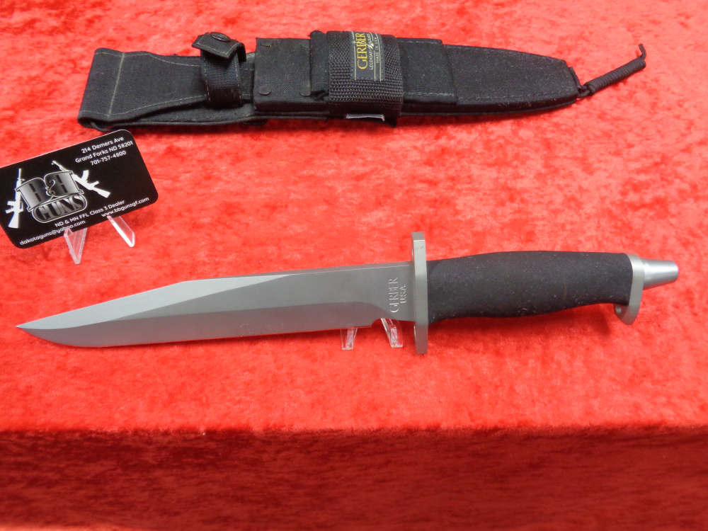 US GERBER BMF Fighting Bowie Knife Survival Military Sheath WE TRADE GUNS-img-1